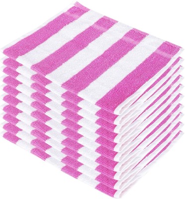Cotton colors Cotton 280 GSM Hand Towel Set(Pack of 10)