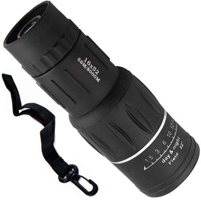 GGT New High Powered Dual Focus Day & Night 16x52 HD Vision Optical Monocular Telescope Outdoor Portable Handheld Ultra Monocular Scope for Hunting Camping Monocular(52 mm , Black)