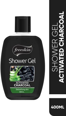 Free Skin Activated Charcoal Shower Gel for Detoxifying Skin,400ml, Suitable All Skin types, PACK OF 1(400 ml)