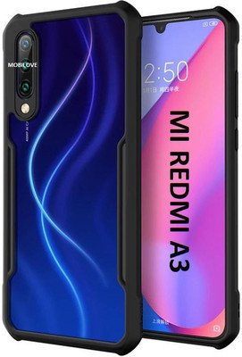 MOBILOVE Back Cover for Mi Redmi A3 | Four Corner Hybrid Soft PC Anti Clear Gel TPU Bumper Back Case(Black, Rugged Armor, Pack of: 1)
