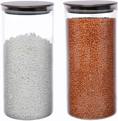 Cutting EDGE Glass Utility Container  - 1150 ml(Pack of 2, Clear)