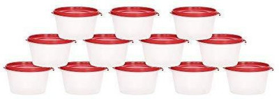 Cutting EDGE Plastic Grocery Container  - 750 ml(Pack of 12, Red)