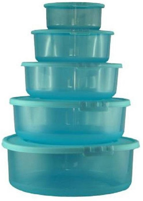 poshing Polypropylene Fridge Container  - 3000 ml, 2000 ml, 1100 ml, 650 ml, 300 ml(Pack of 5, Blue)
