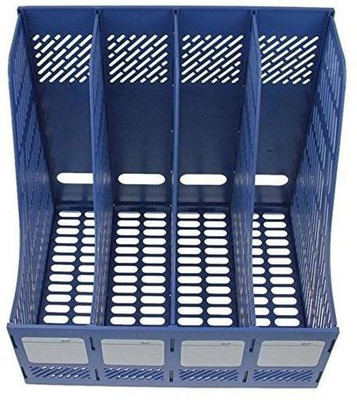 CPEX 4 Compartments PLASTIC Document File Holder(Blue)