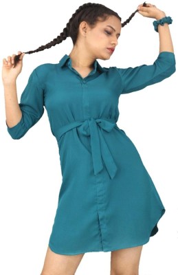 MOW Women Skater Blue Dress