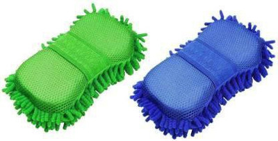 Rohila Cleaning Duster With Smooth Microfibers & Elastic Hand Grip Wet and Dry Duster(Pack of 2)