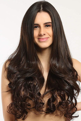 SAMYAK Curly / wavy clip in Long  in Best quality Hair Extension