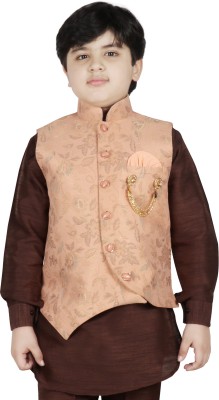 SG YUVRAJ Sleeveless Self Design Boys Jacket