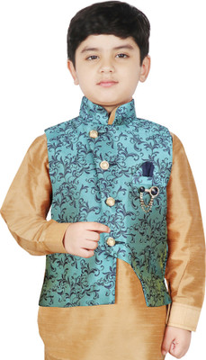 SG YUVRAJ Sleeveless Floral Print Boys Jacket