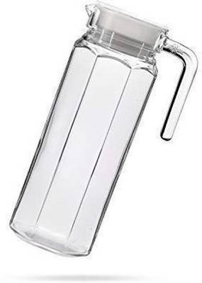 Coozico 1.1 L Water Glass jug,Glass Pitcher,hot Cold Water jug Milk and Juice Jug Pot,Tea Pitcher with Lid Jug,iced Tea Pitcher, Borosilicate Glass,Transparent, Jug