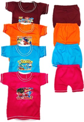 Jimmy Jammy Baby Boys & Baby Girls Tom & Jerry Casual T-shirt Shorts(Multicolor)