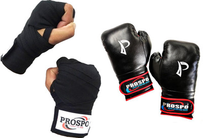 PROSPO Boxing Gloves for Men, Hand Wraps for Boxing, Boxing Gloves for Kids, Handwraps, Traditional Boxing Gloves Black 14oz Boxing Kit
