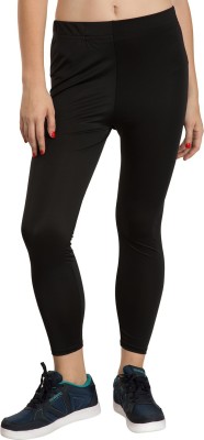 nomKLER Ankle Length  Western Wear Legging(Black, Solid)