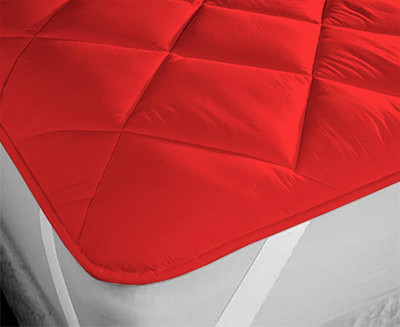 TUNDWAL'S Elastic Strap Single Size Stretchable, Waterproof Mattress Cover(Red)