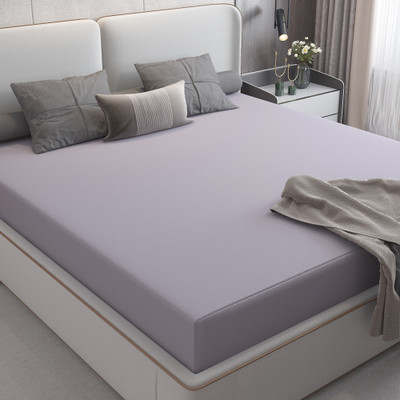 LITHARA Fitted Single Size Breathable, Stretchable, Waterproof Mattress Cover(Grey)