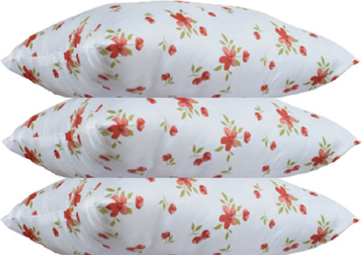 GKM Microfibre Floral Sleeping Pillow Pack of 3(Multicolor)