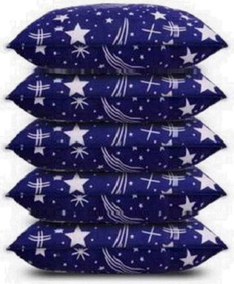 Navi collection Microfibre Geometric Sleeping Pillow Pack of 5(Blue)