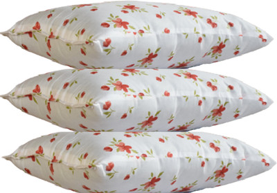 GKM Microfibre Floral Sleeping Pillow Pack of 3(Multicolor)
