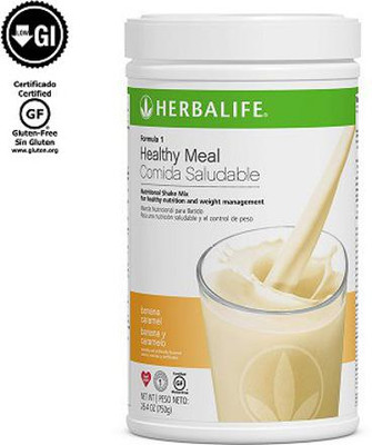 HERBALIFE Formula 1 Nutritional Shake - Banana Caramel Cream Flavor For Weight Loss Plant-Based Protein(500 g, Banana Caramel)