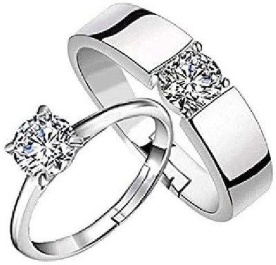 Jaipur Gemstone Stone Diamond Silver Plated Ring