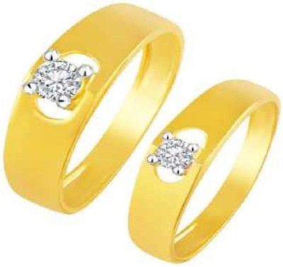 Jaipur Gemstone Couple Diamond Ring Original American Diamond Stone Certified and Astrological Purpose Stone Diamond Gold Plated Ring