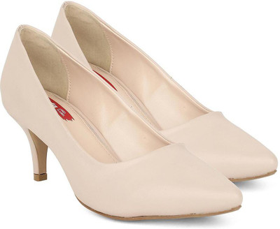 Bata Women Heels(Beige , 5)