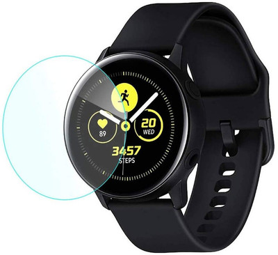 Msons Screen Guard for Samsung Watch Active 2 (44mm case) | Full Glue Screen Protector Accessory Full Coverage Clear Film With Case Friendly(Pack of 1)