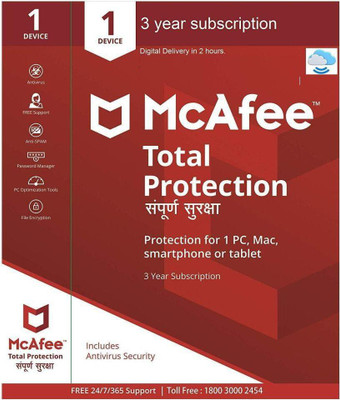 McAfee Total Security 1 User 3 Years (Renewal)(CD/DVD)
