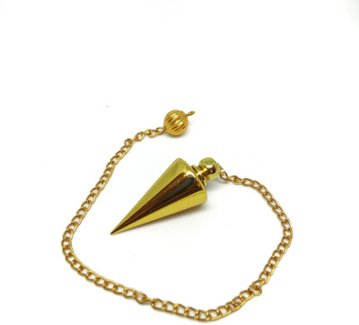 Crystals Way Pointed Brass Dowsing Pendulum for Crystal Therapy Healing Dowsing and Prediction Decorative Showpiece  -  35 cm(Brass, Gold)