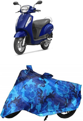 BIKECOVER Two Wheeler Cover for Suzuki(Access, Blue, Black)