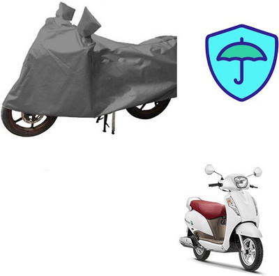 Atulit enterprises Waterproof Two Wheeler Cover for Suzuki(Access, Grey)