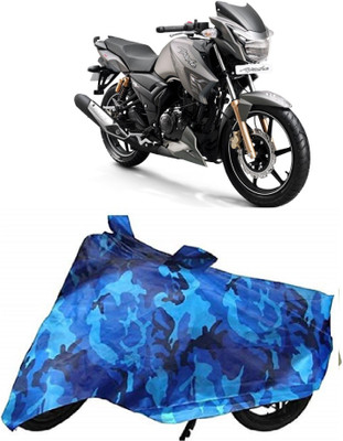 BIKECOVER Two Wheeler Cover for TVS(Apache RTR 180, Blue)