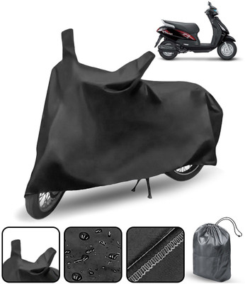Mdstar Waterproof Two Wheeler Cover for Suzuki(Swish, Black)