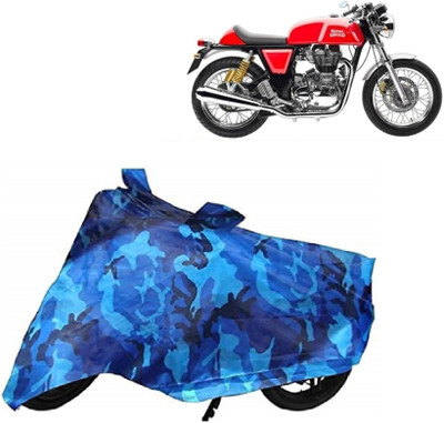 BIKECOVER Two Wheeler Cover for Royal Enfield(Continental GT, Blue)