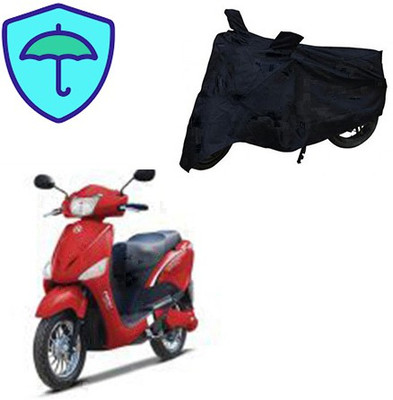 Feel heaven Two Wheeler Cover for Hero(E Scoot, Black)