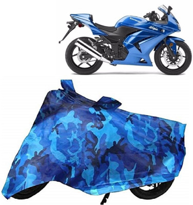 BIKECOVER Two Wheeler Cover for Kawasaki(Ninja 250, Blue)