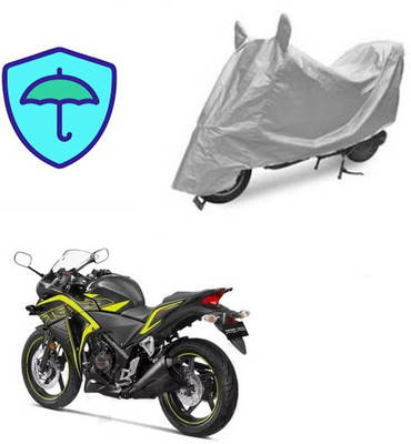 Feel heaven Two Wheeler Cover for Honda(CBR 250R, Silver)