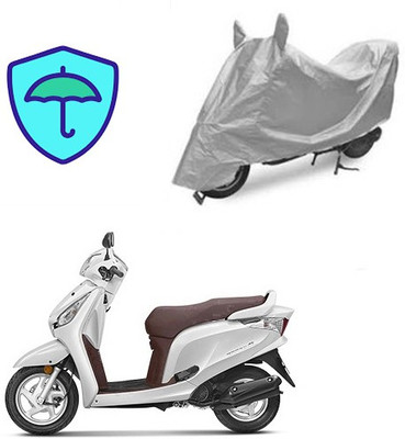 saanvi Two Wheeler Cover for Honda(Aviator, Silver)