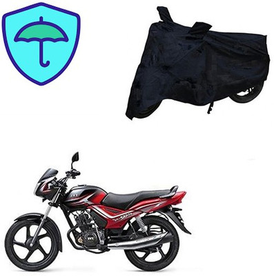 Feel heaven Two Wheeler Cover for TVS(Star City, Black)