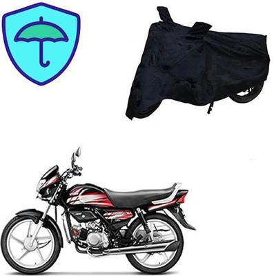 Feel heaven Two Wheeler Cover for Hero(HF Deluxe, Black)