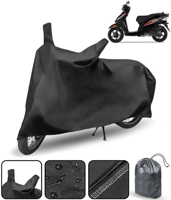 AutoRetail Waterproof Two Wheeler Cover for TVS(Wego, Black)