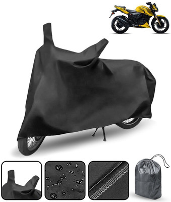 THE REAL ARV Waterproof Two Wheeler Cover for TVS(Apache RTR 200 4V, Black)