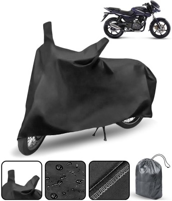 AutoRetail Waterproof Two Wheeler Cover for Bajaj(Pulsar 180 DTS-i, Black)