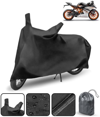 THE REAL ARV Waterproof Two Wheeler Cover for KTM(RC 390, Black)