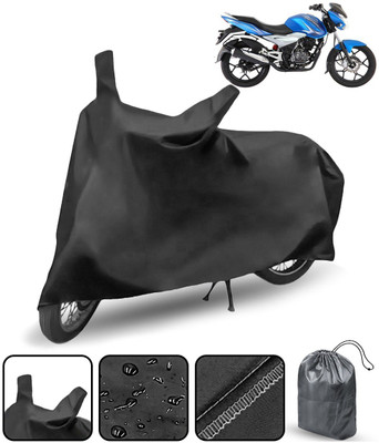 AutoRetail Waterproof Two Wheeler Cover for Bajaj(Discover 125 DTS-i, Black)