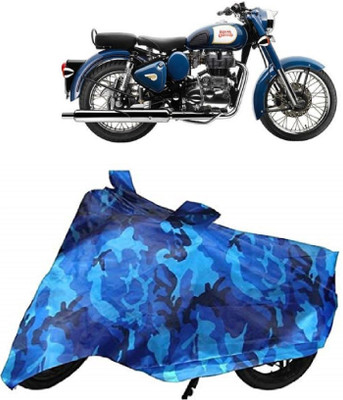 BIKECOVER Two Wheeler Cover for Royal Enfield(Bullet 350, Blue)