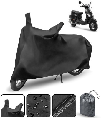 Gavya Two Wheeler Cover for Vespa(Vespa LX, Black)