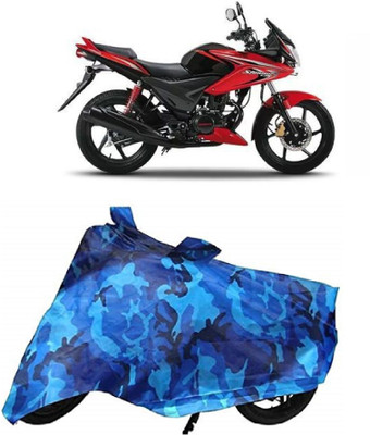 BIKECOVER Two Wheeler Cover for Honda(CBF Stunner, Blue, Black)