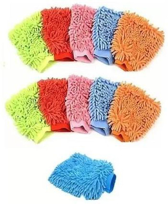 AXWee Microfiber Vehicle Washing  Hand Glove(Pack Of 11)