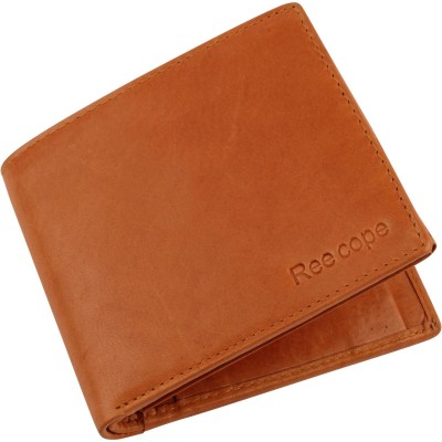 ree cope Boys Trendy, Casual Tan Genuine Leather Wallet(7 Card Slots)